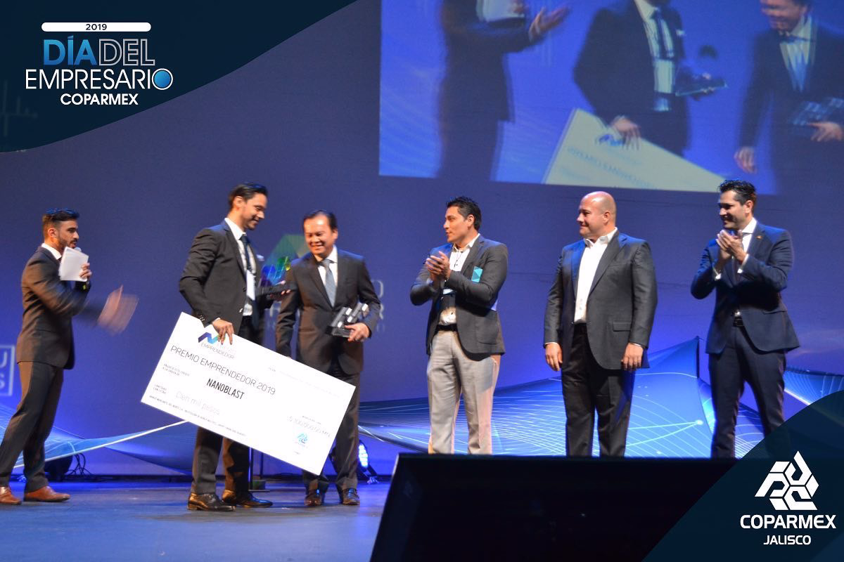 Nanoblast, ganadora premio emprendedor COPARMEX 2019 Enrique Gonzalez Monterrubio